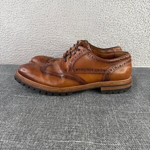 Antonio Maurizi Wingtip Brogue Mens 12 Brown Leather Lug Sole Derby 46 Italy
